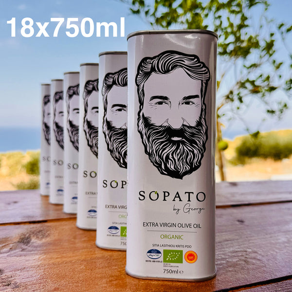 Sopato Organic Greek Extra Virgin Olive Oil P.D.O Bundle