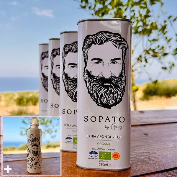Sopato Organic Greek Extra Virgin Olive Oil P.D.O Bundle