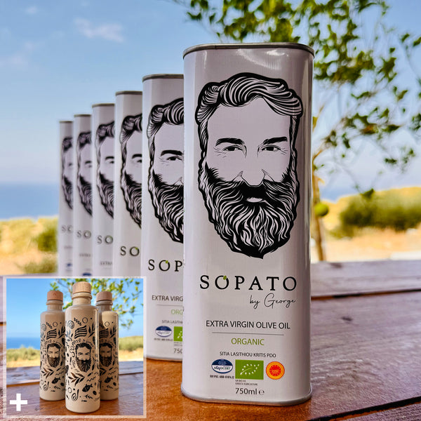 Sopato Organic Greek Extra Virgin Olive Oil P.D.O Bundle