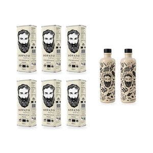 Sopato Organic Greek Extra Virgin Olive Oil P.D.O Bundle